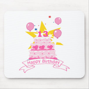 13-jähriger Geburtstagskuchen Mousepad