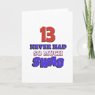 13-jähriges Geburtstagsgeschenk Karte