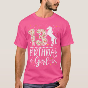 13-jähriges Pferdeliebhaber 13. Geburtstag Mädchen T-Shirt
