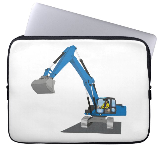 13" Laptoptasche, Münchner Kettenbagger Laptopschutzhülle (Vorderseite)