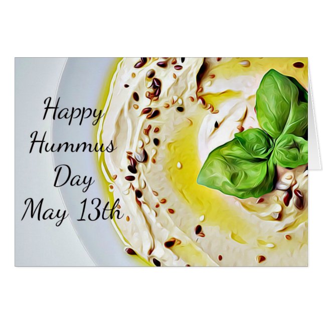 13. Mai ist die Hummus Day Recipe Card (Vorderseite (Horizontal))