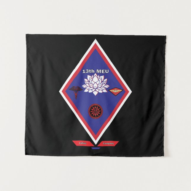 13. MEU Milsim-Flagge Wandteppich (Vorderseite (Horizontal))