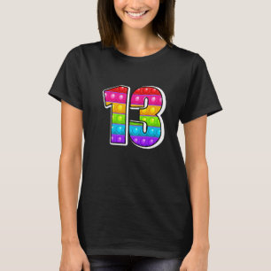 13 Niedliche Hauptstadt Nr. 13 Alphabet Funny Popp T-Shirt