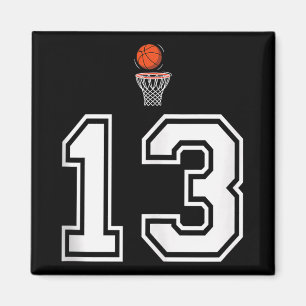 13 Nummer Basketball Stil Vintag weißer Tank Top Magnet