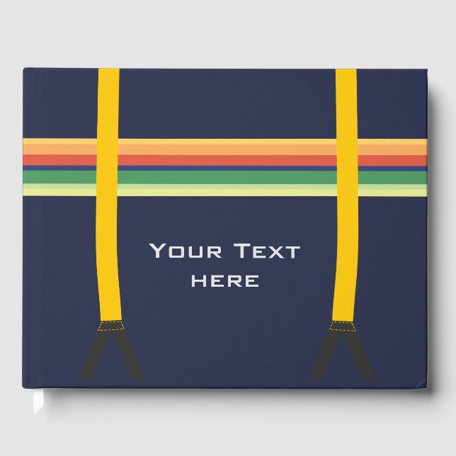 13. Outfit-Tracht - Streifen mit Klammern 1 Gästebuch (Vorderseite)