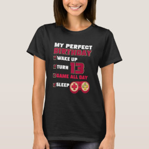13. Perfect Birthday Gamer Gaming 13 Jahre alt Bo T-Shirt