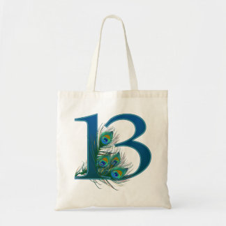 13 Pfauenfeder-Jubiläum Elegant Tragetasche