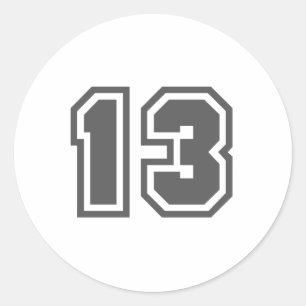 13 RUNDER AUFKLEBER