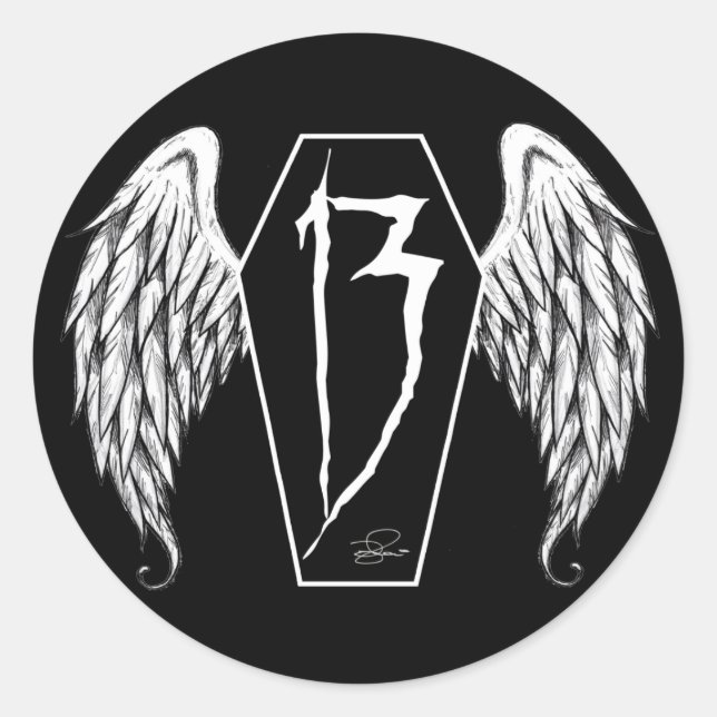 13 Schatullen Runder Aufkleber (Vorderseite)