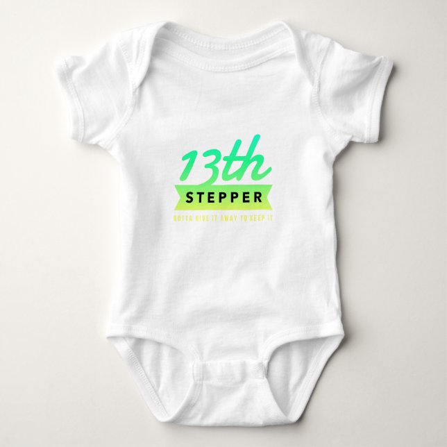 13. Schritt-Nüchternheits-Stipendium-Erholung Baby Strampler (Vorderseite)