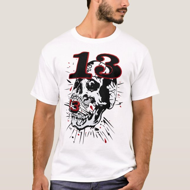 13 Serie Toter Crane Tattoo Hipster Skulls T-Shirt (Vorderseite)