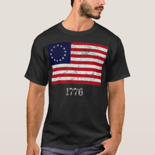 13 Star Flag Betsy Ross Design störte Amerikaner T-Shirt