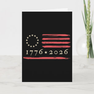 13-Sterne Betsy Ross Flagge 4. Juli 1776 Vintage D Karte