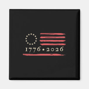 13-Sterne-Betsy-Ross-Flagge 4. Juli 1776 Vintage-D Magnet