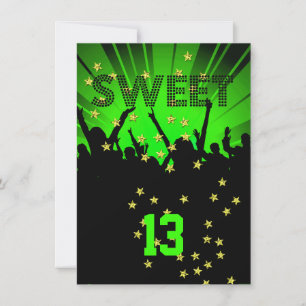 13. süße 13. Geburtstagsfeier Tickets Lime Einladung