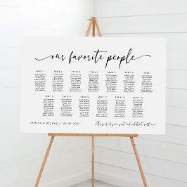 13 Tabellen Unsere Lieblings-Sitzplan Poster