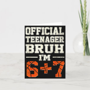 13 Teenager Alter ich bin 6+7 Geburtstag Basketbal Karte