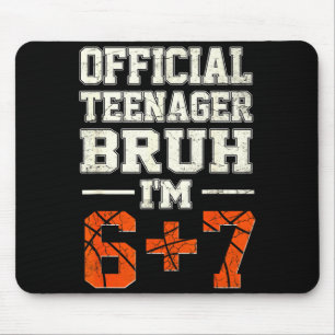13 Teenager bruh ich bin 6+7 Geburtstag Basketball Mousepad