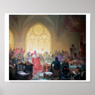 #13 The Hussite King Jiri of Podebrady, Mucha Poster