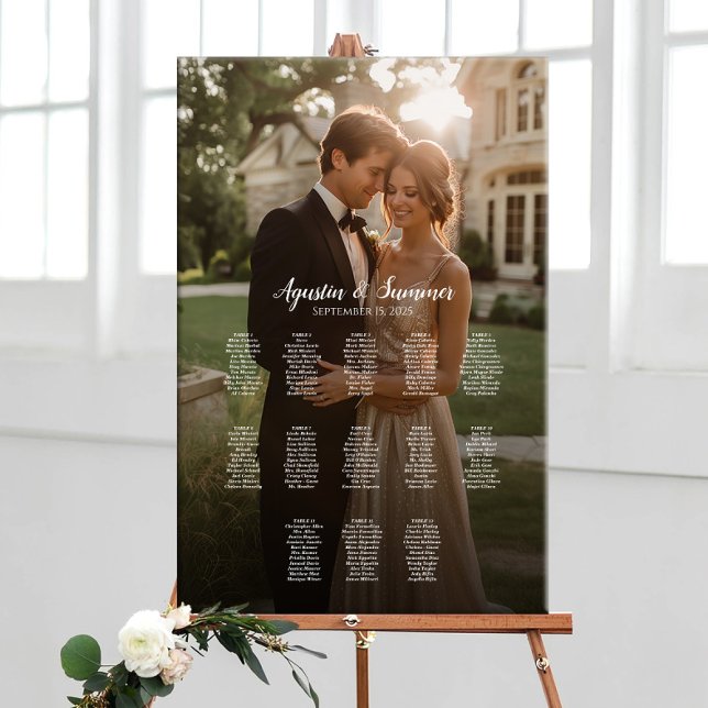 13 Tische elegante Hochzeitskarte für das Foto Poster (Von Creator hochgeladen)