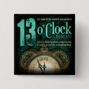 13 Uhr-extravaganter Logo-Knopf Button
