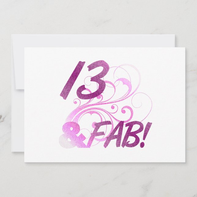13 und ein toller Geburtstag Karte (Vorderseite)