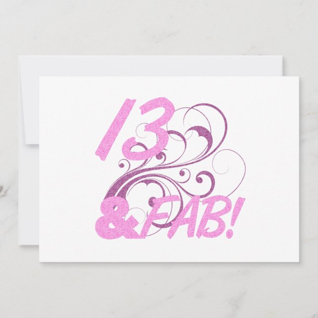 13 und ein toller Geburtstag Karte (Vorderseite)