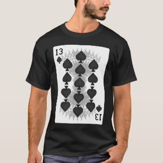 13 von Spaten: Fiktive Spielkarte: Schwarzes Shirt