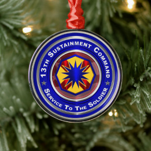 13. Weihnachtsbaumanhänger des Sustainment Command Ornament Aus Metall