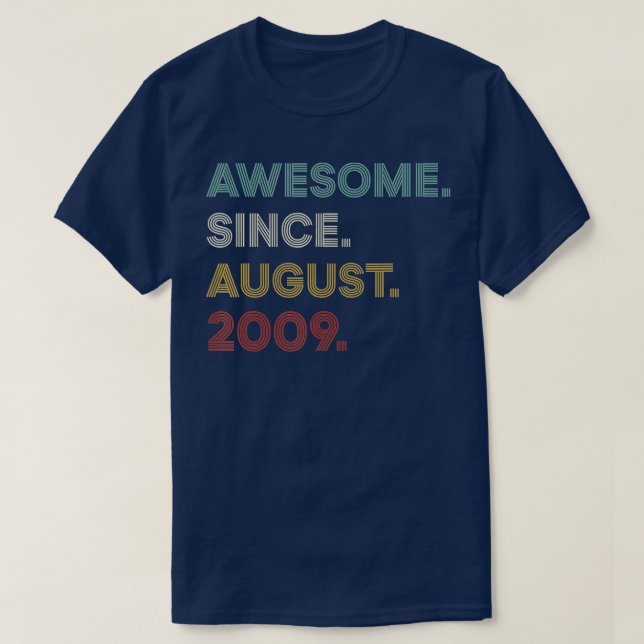 13th Birthday 13 Year Old  Awesome Since August 20 T-Shirt (Design vorne)