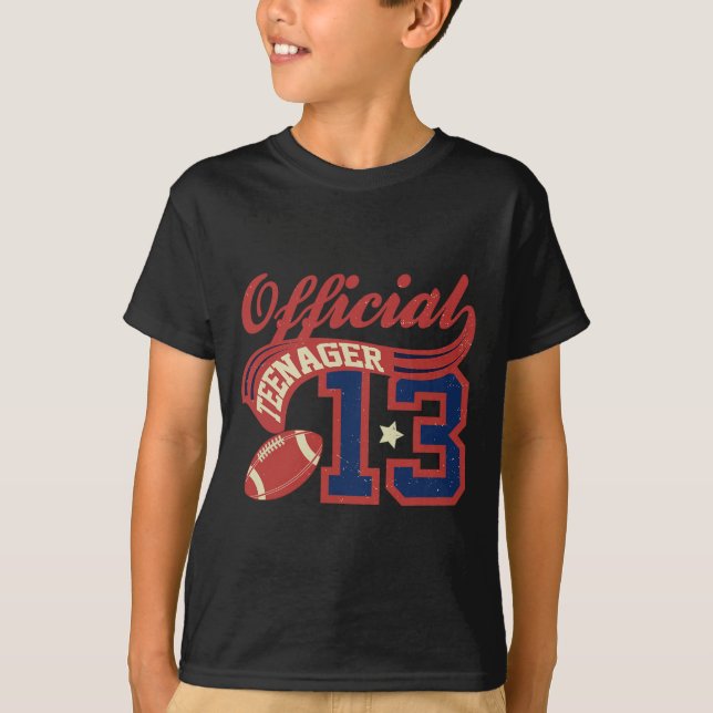 13th Birthday Boy Official Teenager 13 Yrs Old Foo T-Shirt (Vorderseite)