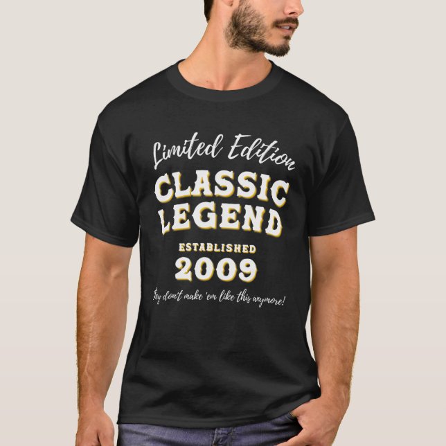 13Th Birthday, Classic Legend Established 2009 T-Shirt (Vorderseite)