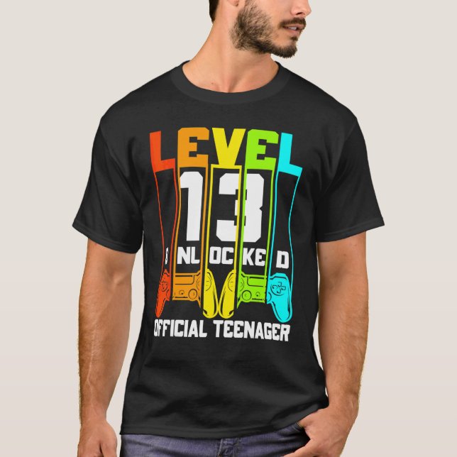 13th Birthday Game  Level 13 Unlocked Official Tee (Vorderseite)
