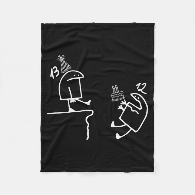 13th Birthday Party Funny Teenager 13 Year Old Boy Fleecedecke (Vorderseite)