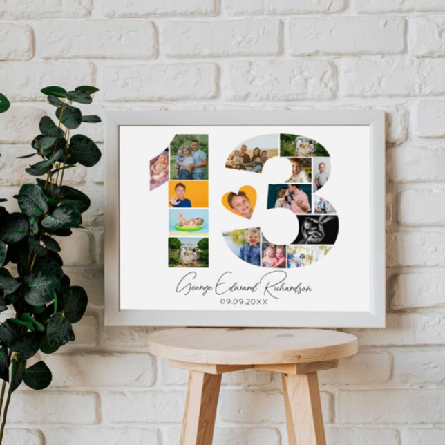 13th Birthday Photo Collage Poster Keepsake (Von Creator hochgeladen)