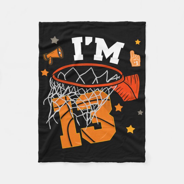 13th Birthday Sketll Boy 13 Yr Old Thirteen Years  Fleecedecke (Vorderseite)