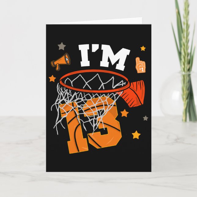 13th Birthday Sketll Boy 13 Yr Old Thirteen Years  Karte (Vorderseite)