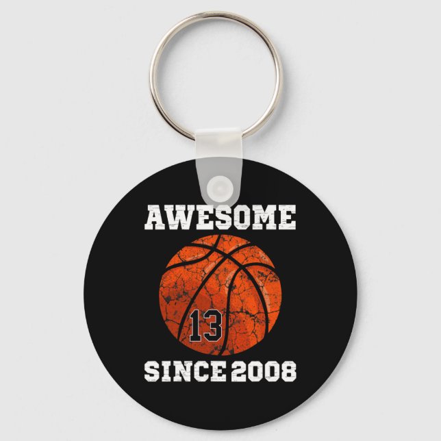 13th Birthday Sketll Lover Gift 13 Years Old Vinta Schlüsselanhänger (Vorderseite)