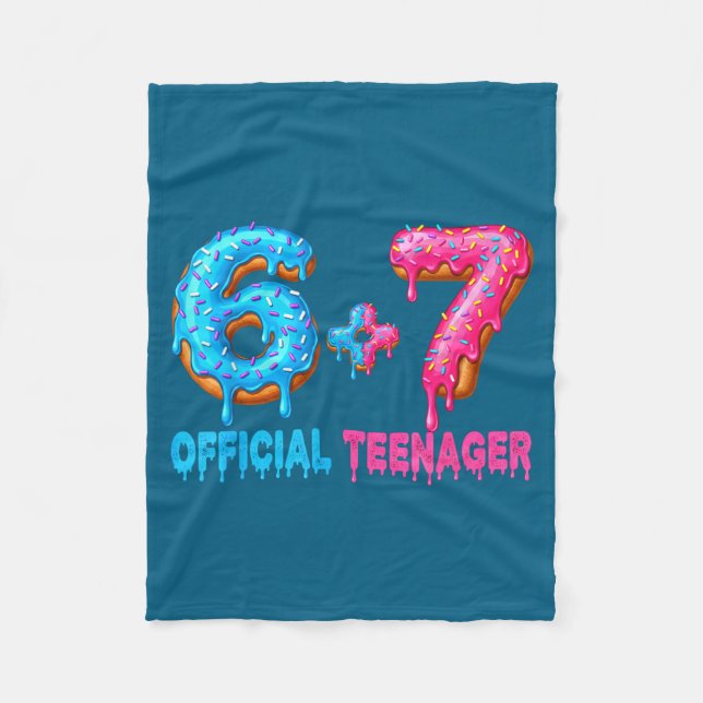 13th Birthday Teenager 6+7 67 Donalt Drip  Fleecedecke (Vorderseite)