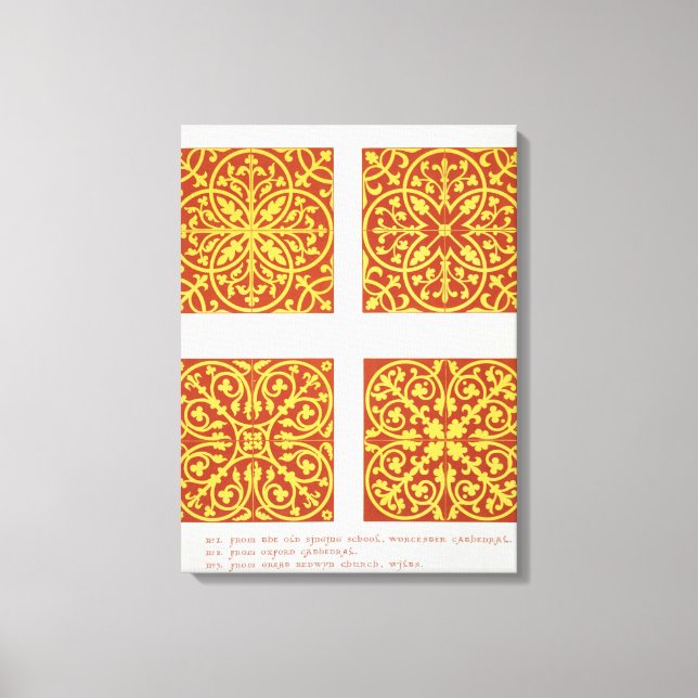 13th century tile designs, Bild from 'Spec Leinwanddruck (Vorderseite)