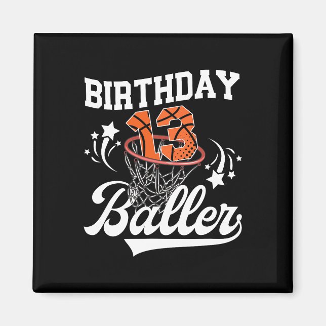 13th Sketll Birthday Thirteen Year Old Sketll Play Magnet (Vorne)