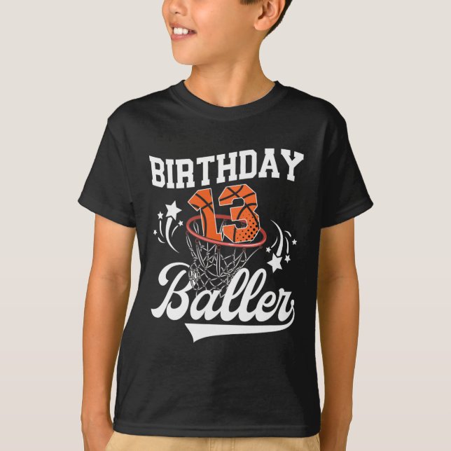 13th Sketll Birthday Thirteen Year Old Sketll Play T-Shirt (Vorderseite)