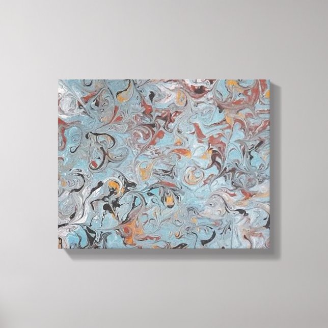 13x11 Acrylmalerei aus geschmolzener Eiscreme Leinwanddruck (Vorderseite)