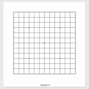 13x13 Goban Transparent anpassbar 14"x14" Decal Aufkleber