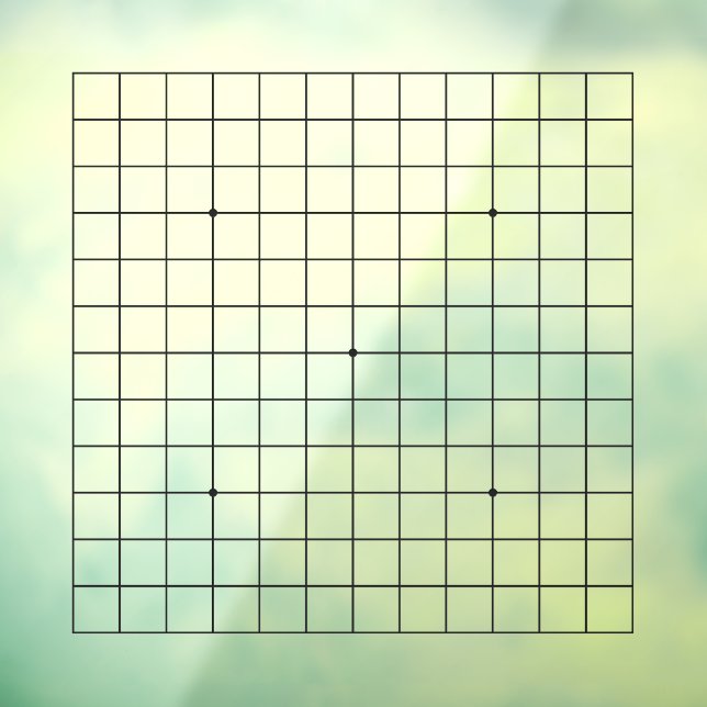 13x13 Goban-transparenter, anpassbarer Decal Fensteraufkleber (Blatt 3)