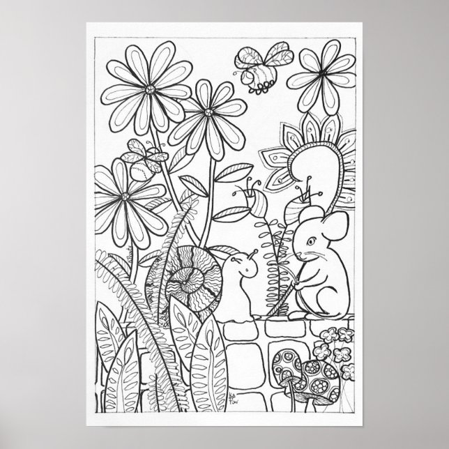 13x19 Postermaus und Schnecke Poster (Vorne)