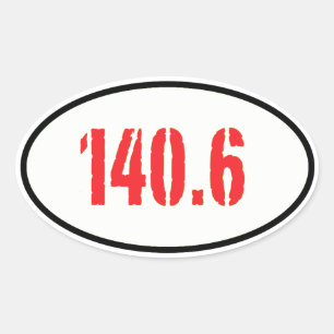 140,6 OVALER AUFKLEBER