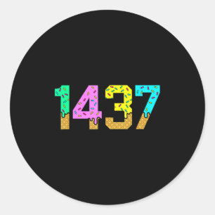 1437 Ich liebe dich für immer Meme Süße Eiscreme V Runder Aufkleber