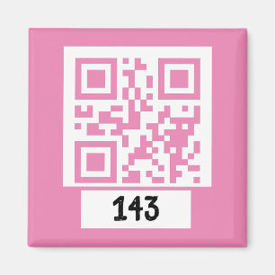143 geheime QR-Code-Nachricht, dekodieren, sagen S Magnet