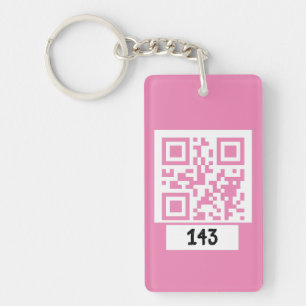 143 geheime QR-Code-Nachricht, dekodieren, sagen S Schlüsselanhänger